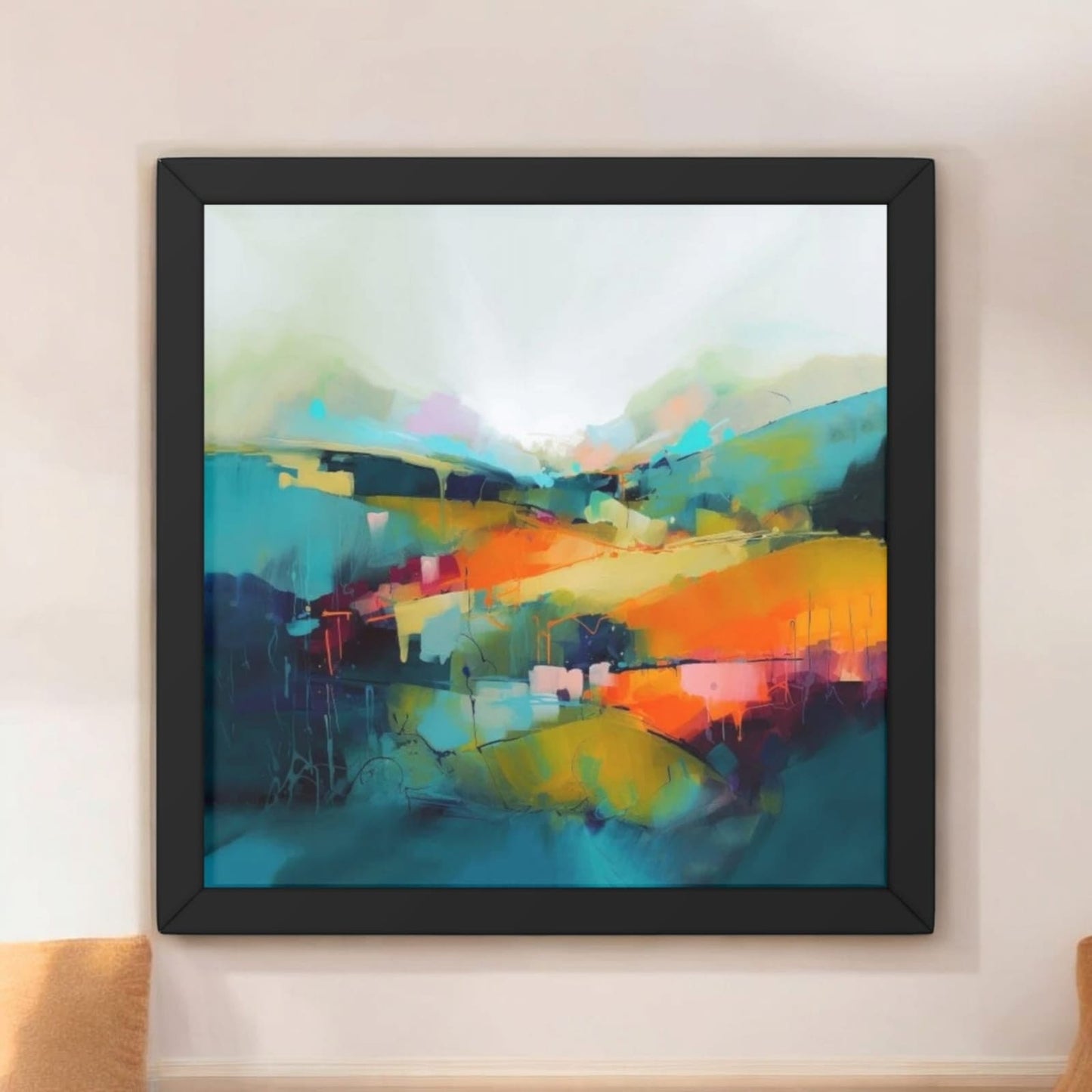 Abstract Landscape Framed Wall Art - Canvas Painting