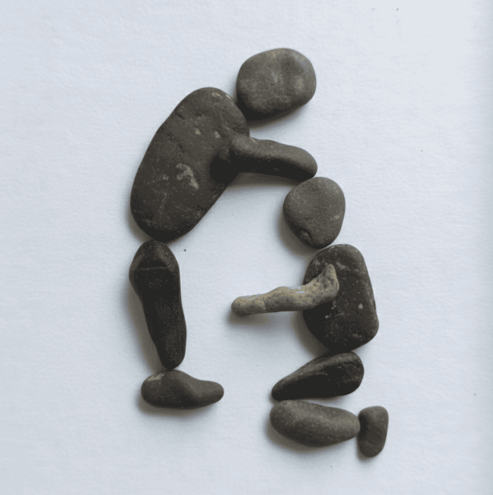 Premium Handcrafted Pebble Art Of Respectful Gesture by Prahalad Pawar - Unique 9x12 Wall Decor for Home