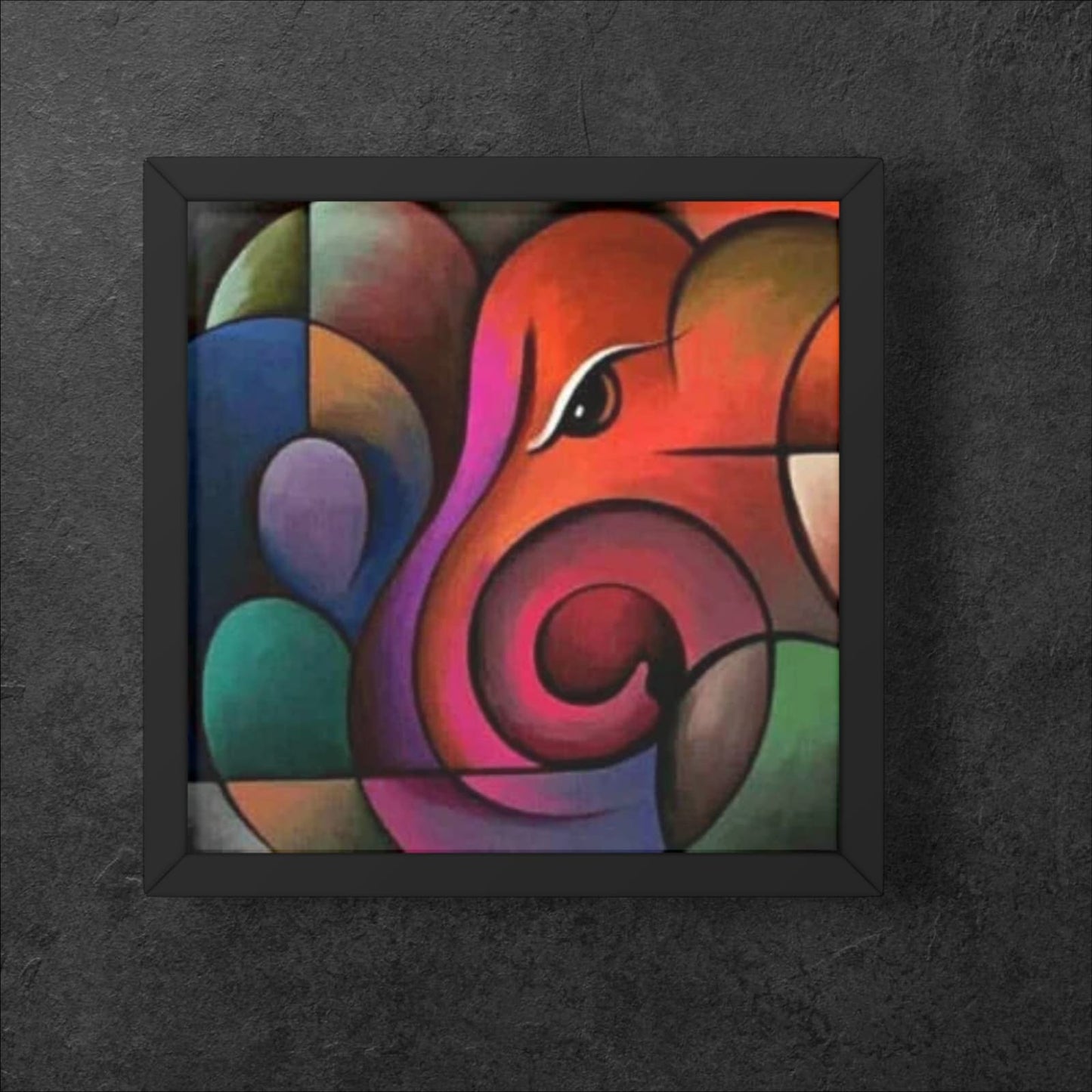 Abstract Lord Ganesha Wall Art - Canvas Painting