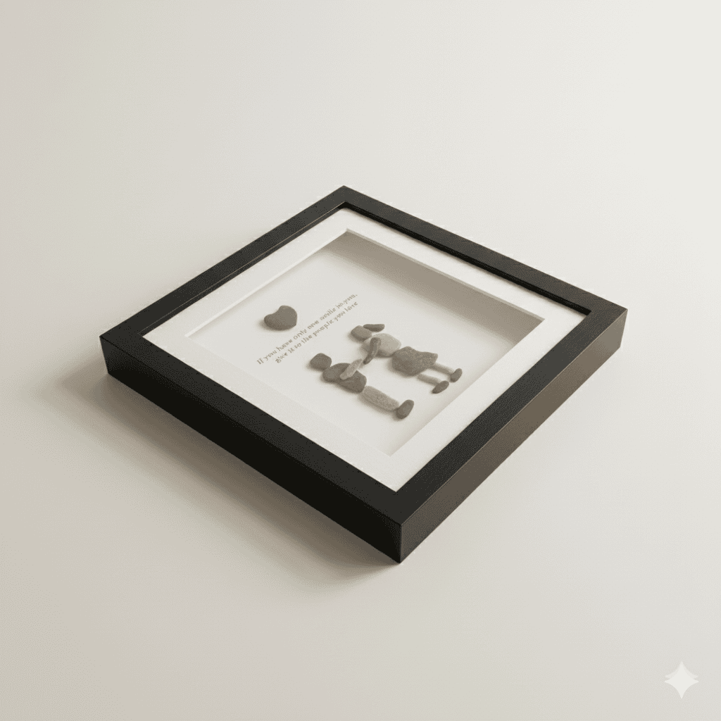 Premium Handcrafted Pebble Art Couple with Love Quote by Prahalad Pawar - Unique 9x12 Wall Decor for Home