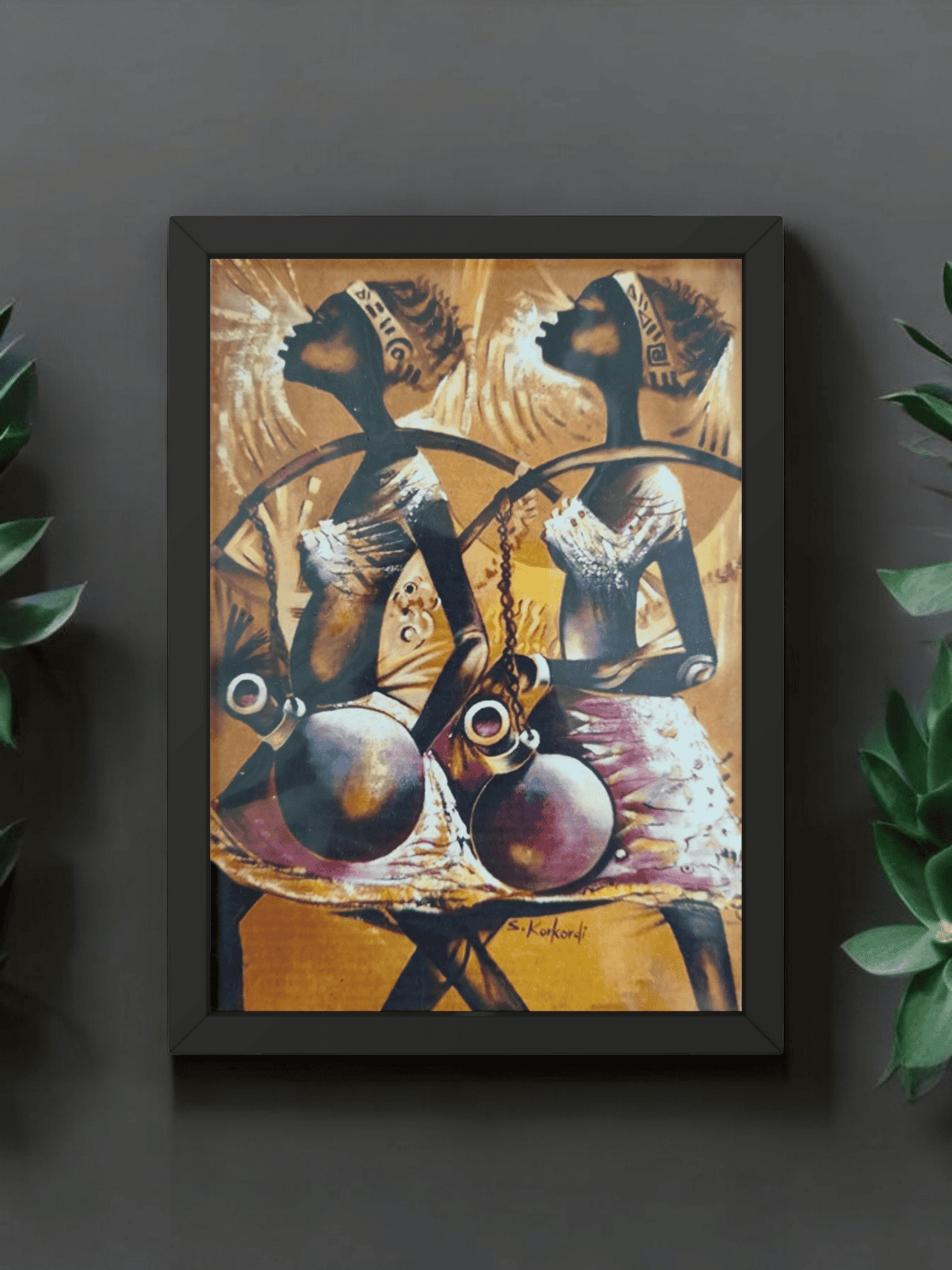 Tribal Women African Handmade Canvas Painting – A Timeless Expression of Culture