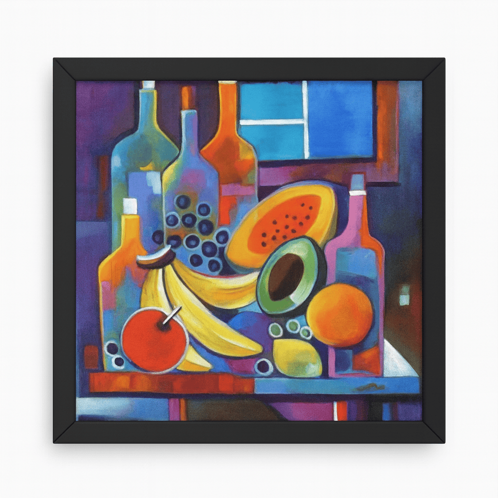 Abstract Still Life Framed Wall Art - Premium Handmade Canvas Painting