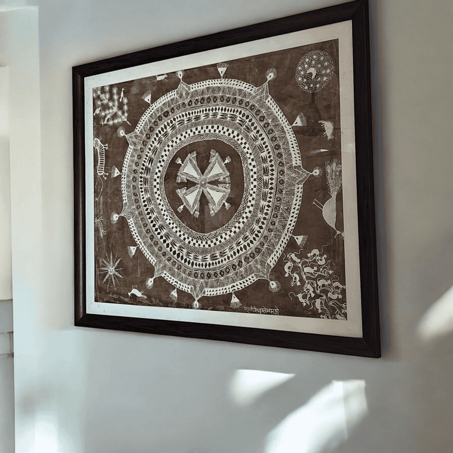 Traditional Warli Art by Bharat Bhushan Awardee Balu Jivya Mashe – (48" * 40")