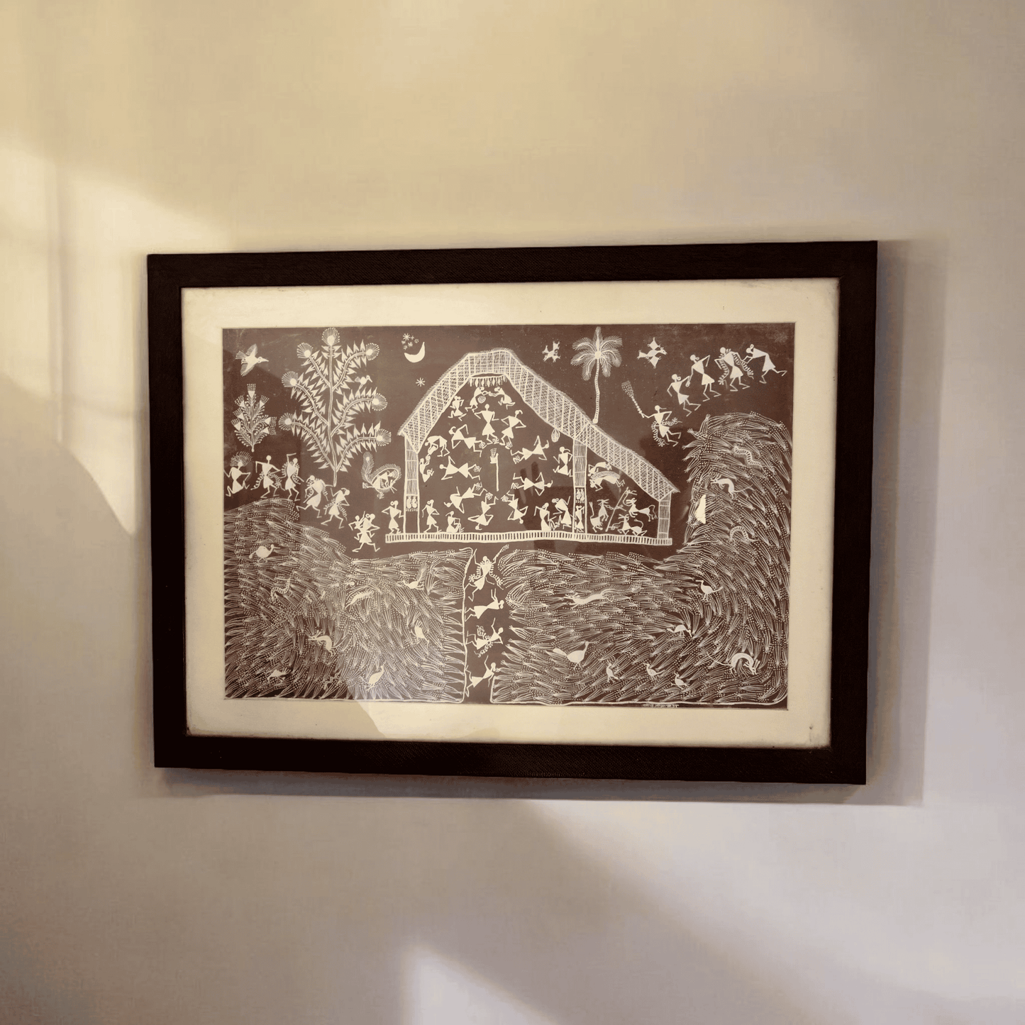 Authentic Warli Painting – Handcrafted Tribal Art(32"*24")