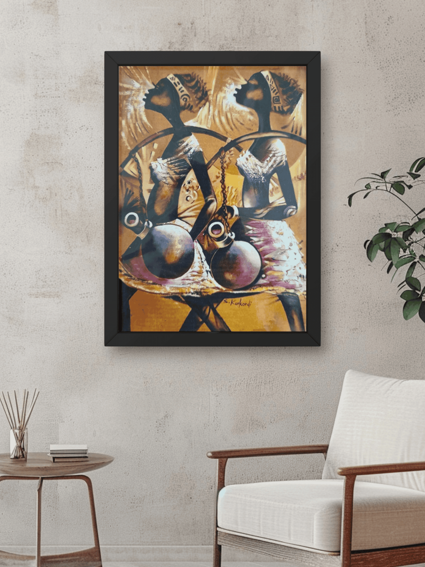 Tribal Women African Handmade Canvas Painting – A Timeless Expression of Culture