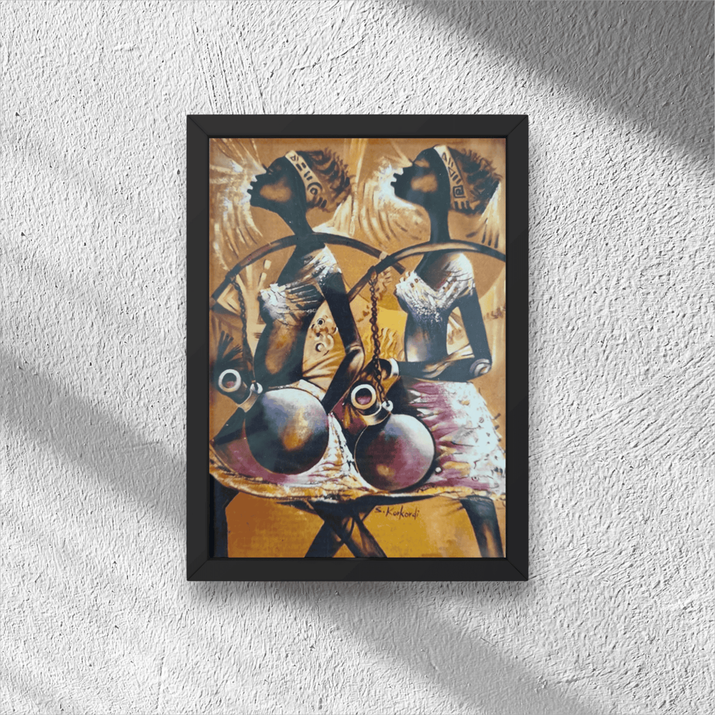Tribal Women African Handmade Canvas Painting – A Timeless Expression of Culture
