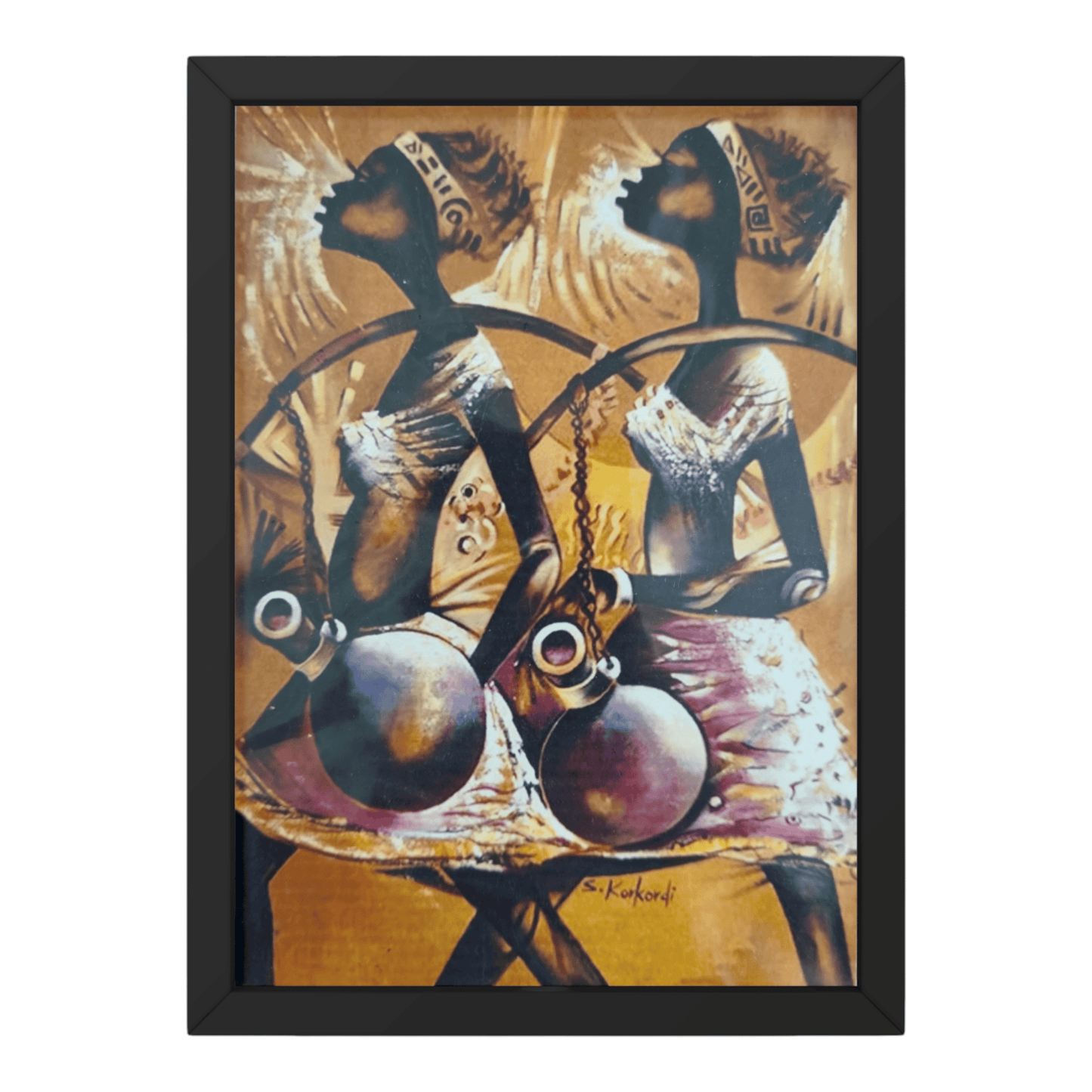 Tribal Women African Handmade Canvas Painting – A Timeless Expression of Culture