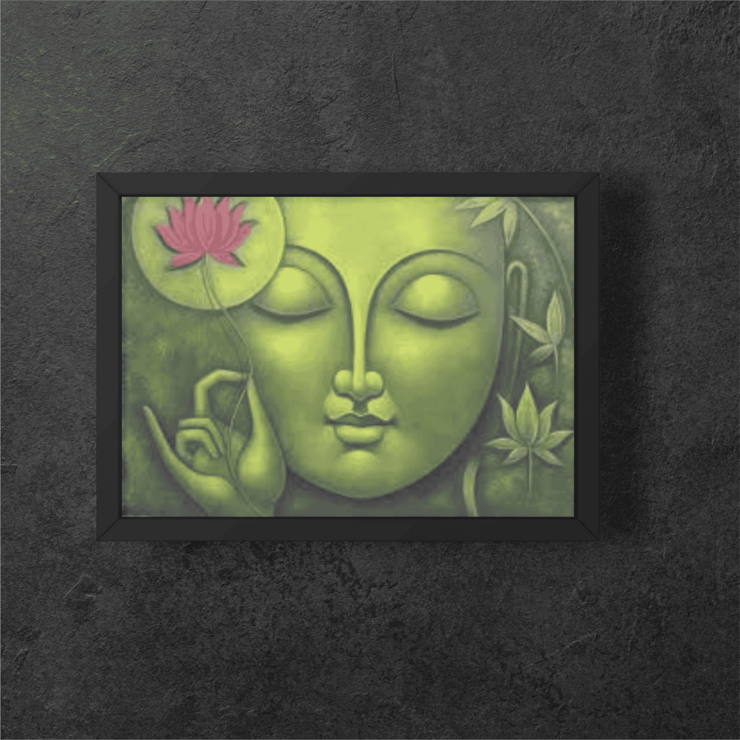 Buddha Serenity Framed Wall Art -Premium Handmade Canvas Painting
