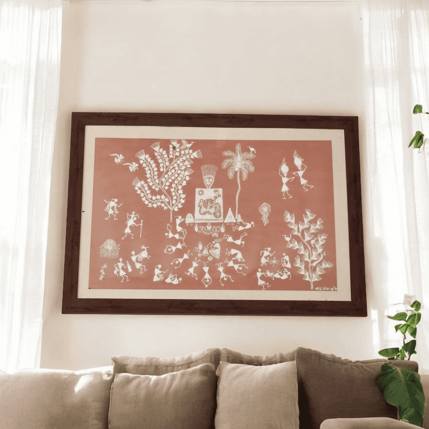 Ganv Devi Puja - Traditional Warli Painting