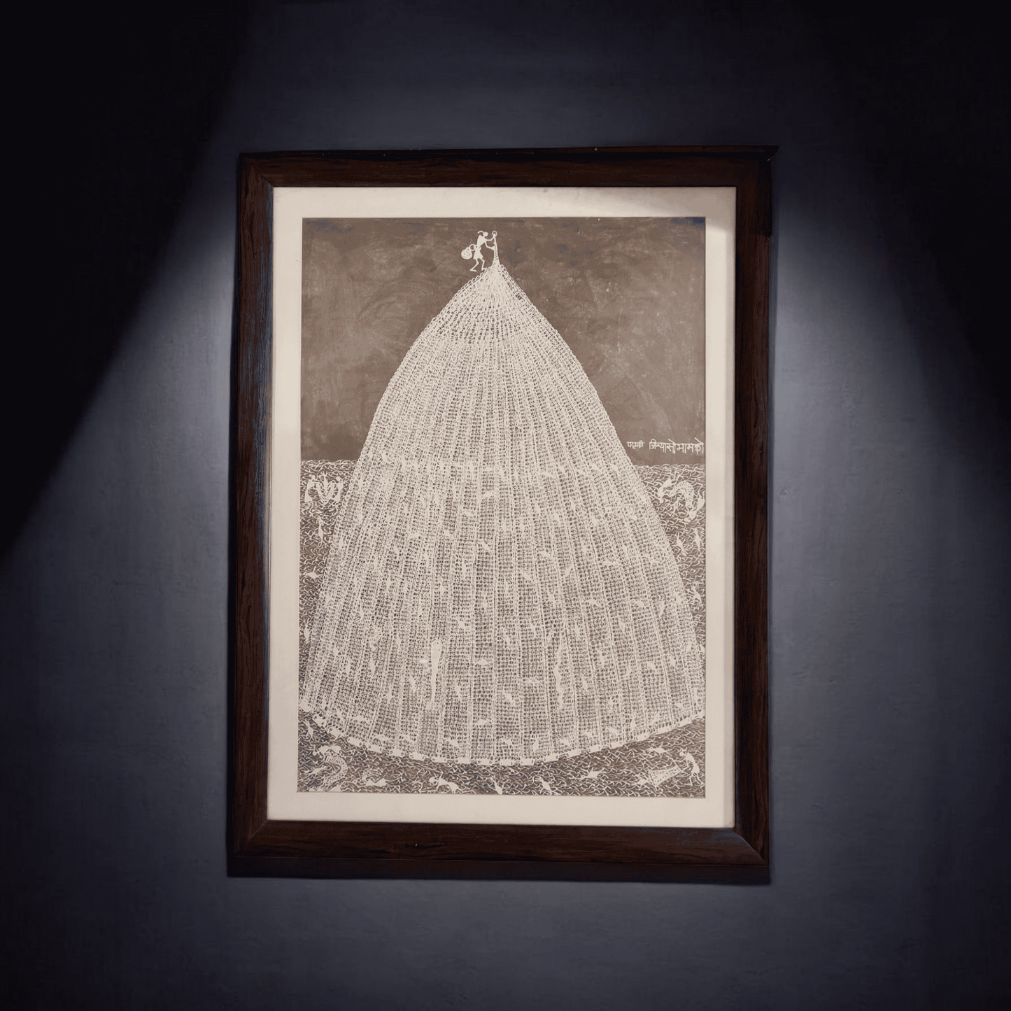Fishing Net - Traditional Warli Art (43"*32")