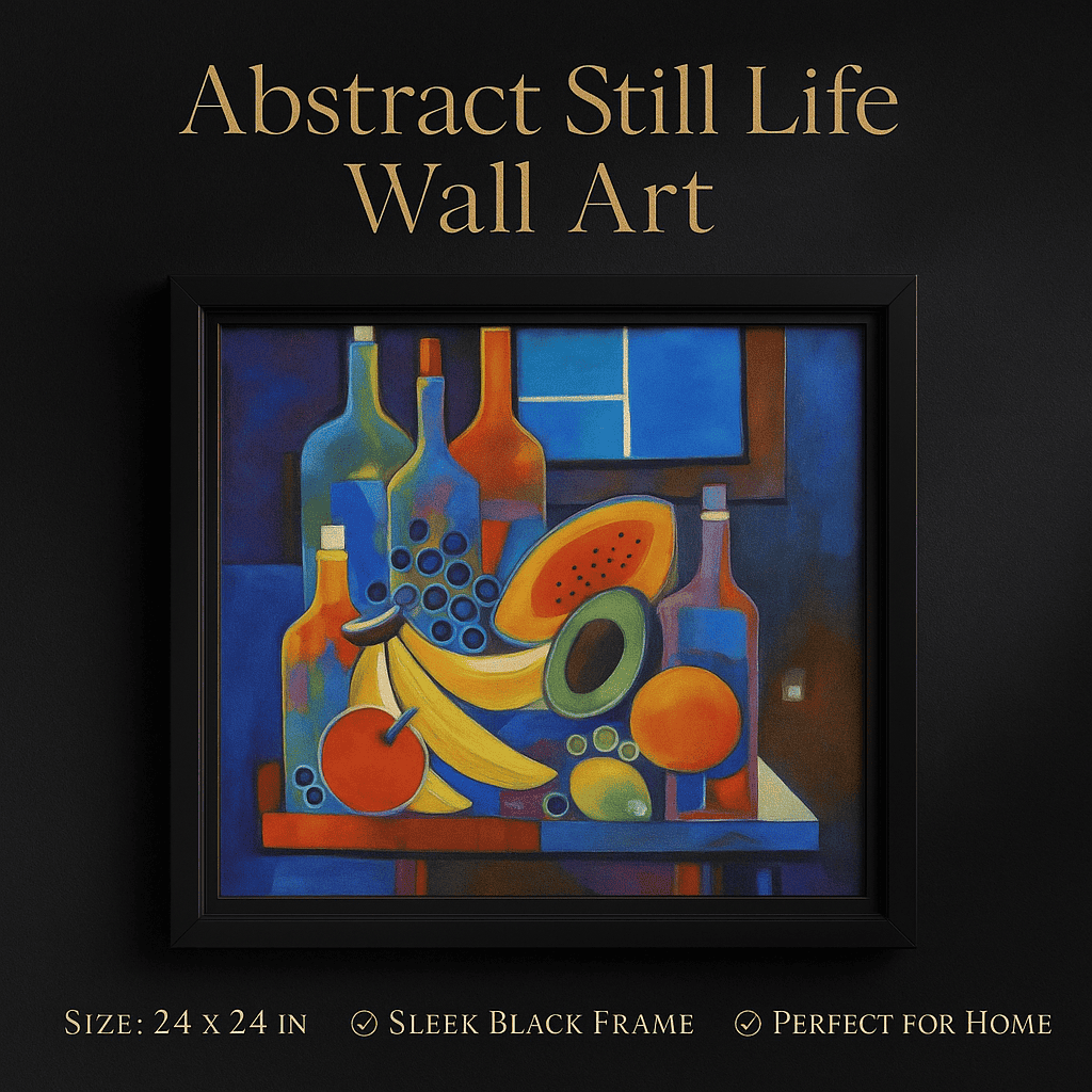 Abstract Still Life Framed Wall Art - Premium Handmade Canvas Painting