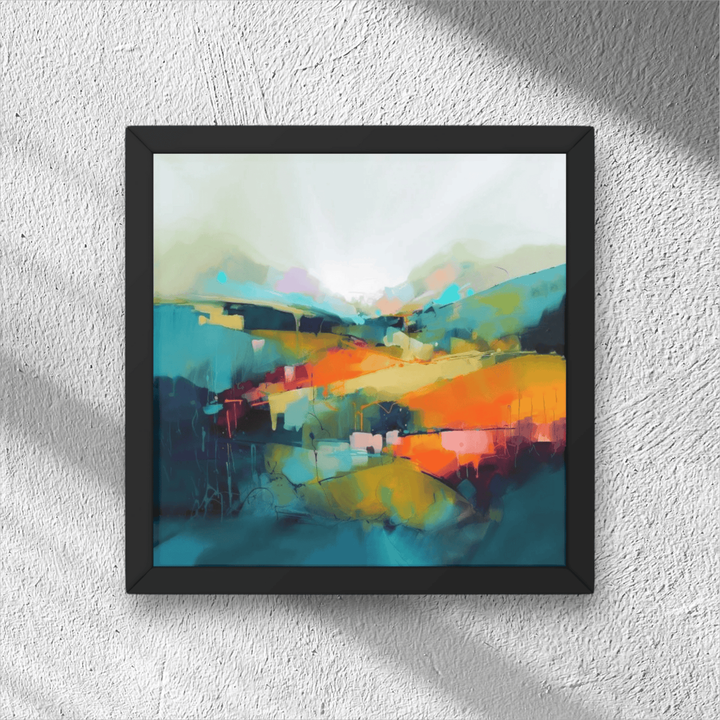 Abstract Landscape Framed Wall Art - Premium Handmade Canvas Painting