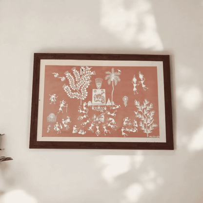 Ganv Devi Puja - Traditional Warli Painting