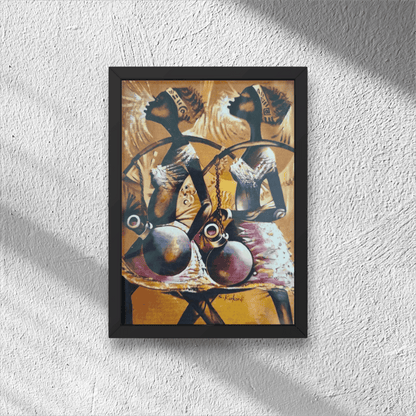Tribal Women African  Handmade Canvas Painting – A Timeless Expression of Culture
