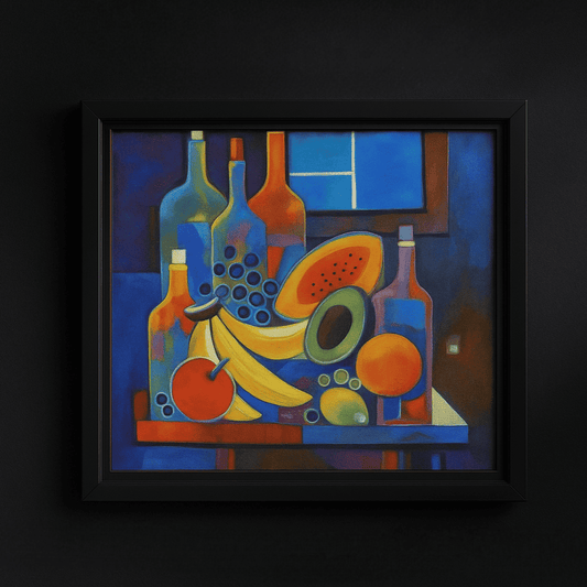 Abstract Still Life Framed Wall Art - Premium Handmade Canvas Painting