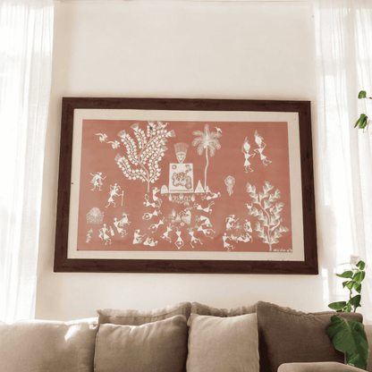 Ganv Devi Puja - Traditional Warli Painting
