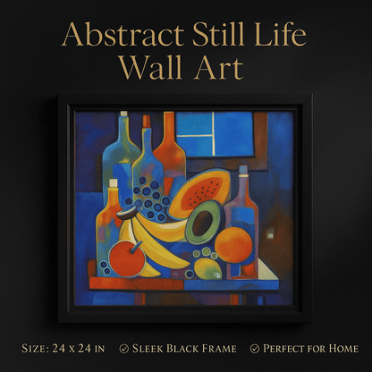 Abstract Still Life Framed Wall Art - Premium Handmade Canvas Painting